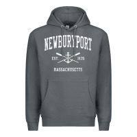 Rock newburyport ma vintage crossed oars & boat anchor sports t shirt Premium Hoodie - linhVisuals