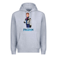 Heather Grey hans frozen Premium Hoodie - linhVisuals