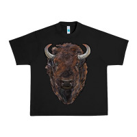 Black american bison Urban Heavy Tee - RanaPortraitStore