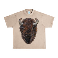 French Oak american bison Urban Heavy Tee - RanaPortraitStore