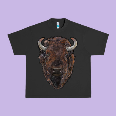 American Bison Urban Heavy Tee Designed By Ranaportraitstore