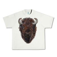 Pistachio american bison Urban Heavy Tee - RanaPortraitStore