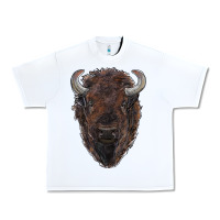 White american bison Urban Heavy Tee - RanaPortraitStore
