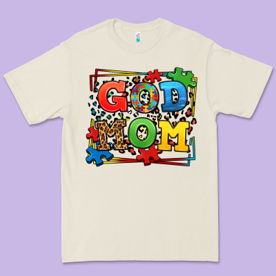 Autism God Mom Premium Tee Designed By Lillyallendesigns
