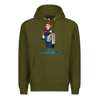 Army Green hans frozen Premium Hoodie - linhVisuals