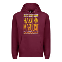 Burgundy hakuna mafuckit [tb] Premium Hoodie - linhVisuals