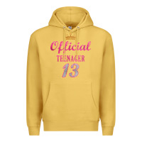 Antique Gold official 13 teenager cute 13th birthday ideas for girls t shirt Premium Hoodie - linhVisuals