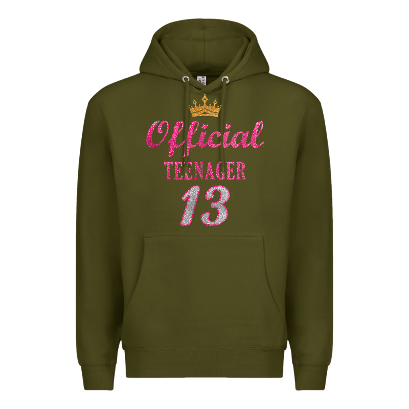 Official 13 Teenager Cute 13th Birthday Ideas For Girls T Shirt Premium Hoodie by linhVisuals | Teevron