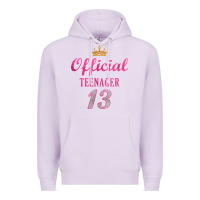 Lilac official 13 teenager cute 13th birthday ideas for girls t shirt Premium Hoodie - linhVisuals