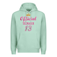 Seafoam official 13 teenager cute 13th birthday ideas for girls t shirt Premium Hoodie - linhVisuals