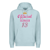 Blue Mist official 13 teenager cute 13th birthday ideas for girls t shirt Premium Hoodie - linhVisuals