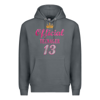Rock official 13 teenager cute 13th birthday ideas for girls t shirt Premium Hoodie - linhVisuals