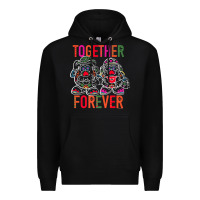 Black mr. & mrs. potato head day of the dead together forever premium t shir Premium Hoodie - linhVisuals