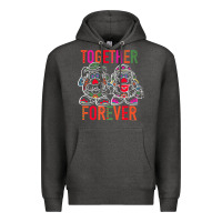 Charcoal Heather mr. & mrs. potato head day of the dead together forever premium t shir Premium Hoodie - linhVisuals