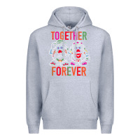 Heather Grey mr. & mrs. potato head day of the dead together forever premium t shir Premium Hoodie - linhVisuals