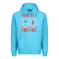 Ocean Blue mr. & mrs. potato head day of the dead together forever premium t shir Premium Hoodie - linhVisuals