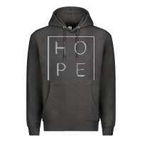 Charcoal Heather hope quote Premium Hoodie - linhVisuals
