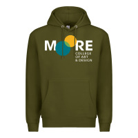 Army Green Moore College of Art and Design Premium Hoodie - linhVisuals