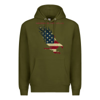 Army Green courage is contagious and eagle Premium Hoodie - linhVisuals
