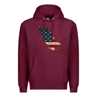 Burgundy courage is contagious and eagle Premium Hoodie - linhVisuals