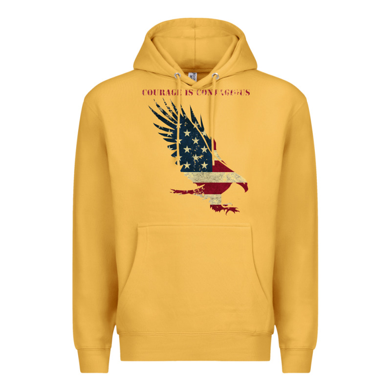 Courage Is Contagious And Eagle Premium Hoodie by linhVisuals | Teevron