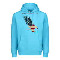 Ocean Blue courage is contagious and eagle Premium Hoodie - linhVisuals