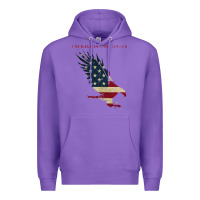 Purple courage is contagious and eagle Premium Hoodie - linhVisuals