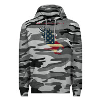 Slate Camo courage is contagious and eagle Premium Hoodie - linhVisuals