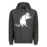 Charcoal Heather raccoon Premium Hoodie - linhVisuals