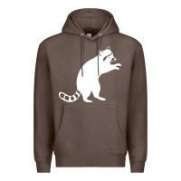 Coffee raccoon Premium Hoodie - linhVisuals