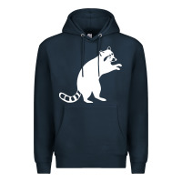 Navy raccoon Premium Hoodie - linhVisuals