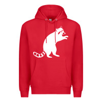 Red raccoon Premium Hoodie - linhVisuals