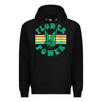 Black womens flower power 420 thc pot weed medical marijuana funny weed v ne Premium Hoodie - linhVisuals