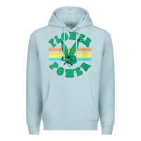 Blue Mist womens flower power 420 thc pot weed medical marijuana funny weed v ne Premium Hoodie - linhVisuals