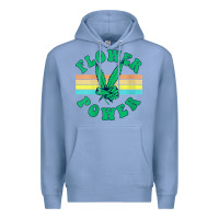Colony Blue womens flower power 420 thc pot weed medical marijuana funny weed v ne Premium Hoodie - linhVisuals