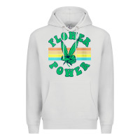 Dove Grey womens flower power 420 thc pot weed medical marijuana funny weed v ne Premium Hoodie - linhVisuals