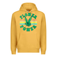 Mustard womens flower power 420 thc pot weed medical marijuana funny weed v ne Premium Hoodie - linhVisuals