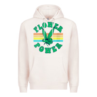 Pale Pink womens flower power 420 thc pot weed medical marijuana funny weed v ne Premium Hoodie - linhVisuals