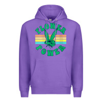 Purple womens flower power 420 thc pot weed medical marijuana funny weed v ne Premium Hoodie - linhVisuals