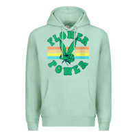 Seafoam womens flower power 420 thc pot weed medical marijuana funny weed v ne Premium Hoodie - linhVisuals