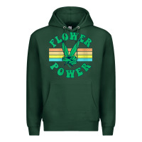 Sports Green womens flower power 420 thc pot weed medical marijuana funny weed v ne Premium Hoodie - linhVisuals
