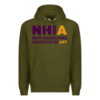 Army Green New Hampshire Institute of Art Premium Hoodie - linhVisuals