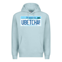 Blue Mist ubetcha (you betcha) minnesota license plate t shirt Premium Hoodie - linhVisuals