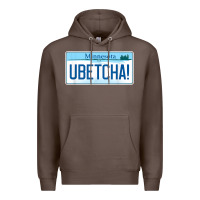 Coffee ubetcha (you betcha) minnesota license plate t shirt Premium Hoodie - linhVisuals