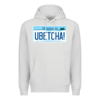 Dove Grey ubetcha (you betcha) minnesota license plate t shirt Premium Hoodie - linhVisuals