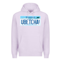 Lilac ubetcha (you betcha) minnesota license plate t shirt Premium Hoodie - linhVisuals
