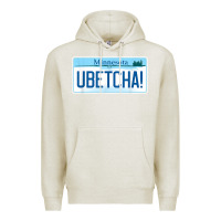 Oatmeal Heather ubetcha (you betcha) minnesota license plate t shirt Premium Hoodie - linhVisuals