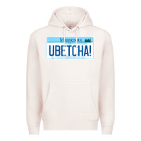 Pale Pink ubetcha (you betcha) minnesota license plate t shirt Premium Hoodie - linhVisuals