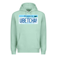 Seafoam ubetcha (you betcha) minnesota license plate t shirt Premium Hoodie - linhVisuals