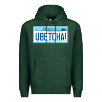 Sports Green ubetcha (you betcha) minnesota license plate t shirt Premium Hoodie - linhVisuals